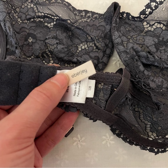 Charcoal Gray Lace Underwire Bra by Eberjey - Picture 5 of 6